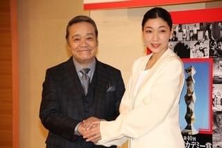 司会を務める西田敏行と安藤サクラ「怒り」